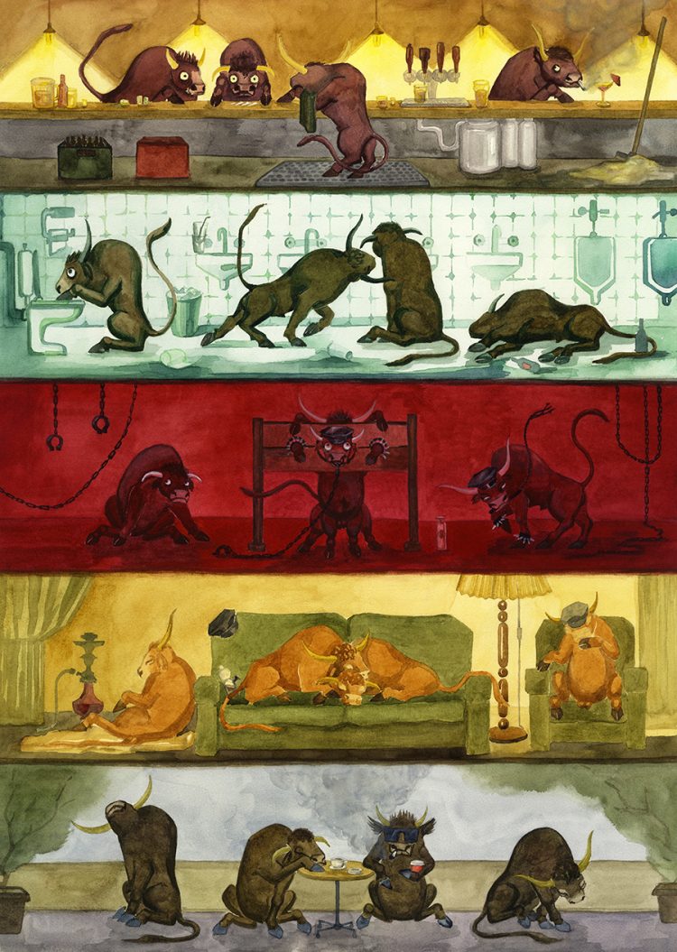 יונה בלומין - שוורים שיכורים